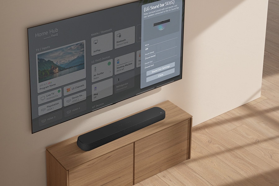 LG Eclair SE6 Smart Sound Bar with Dolby Atmos® and Apple Airplay 2